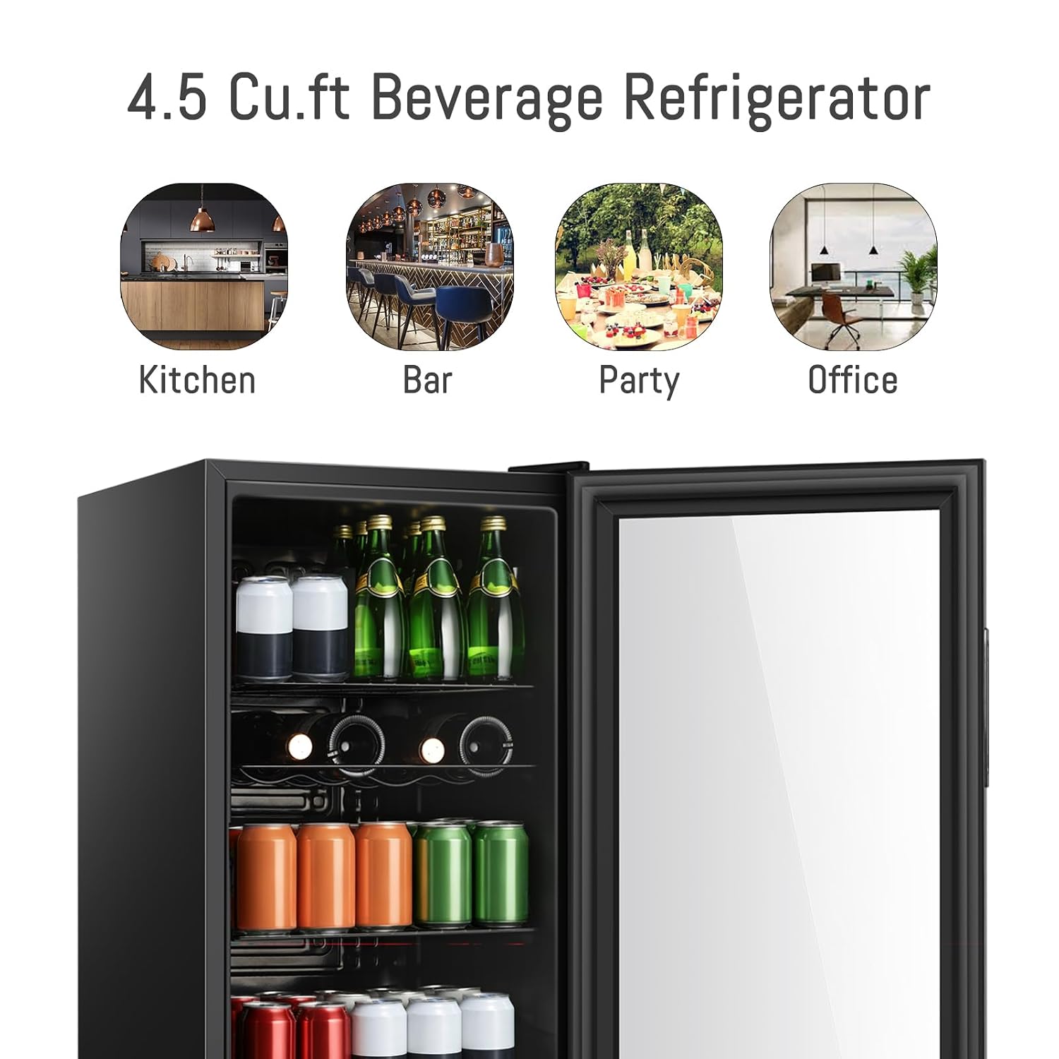 4.5 cu.ft Beverage Refrigerato - Home Bar And Fridge ulasan dan harga