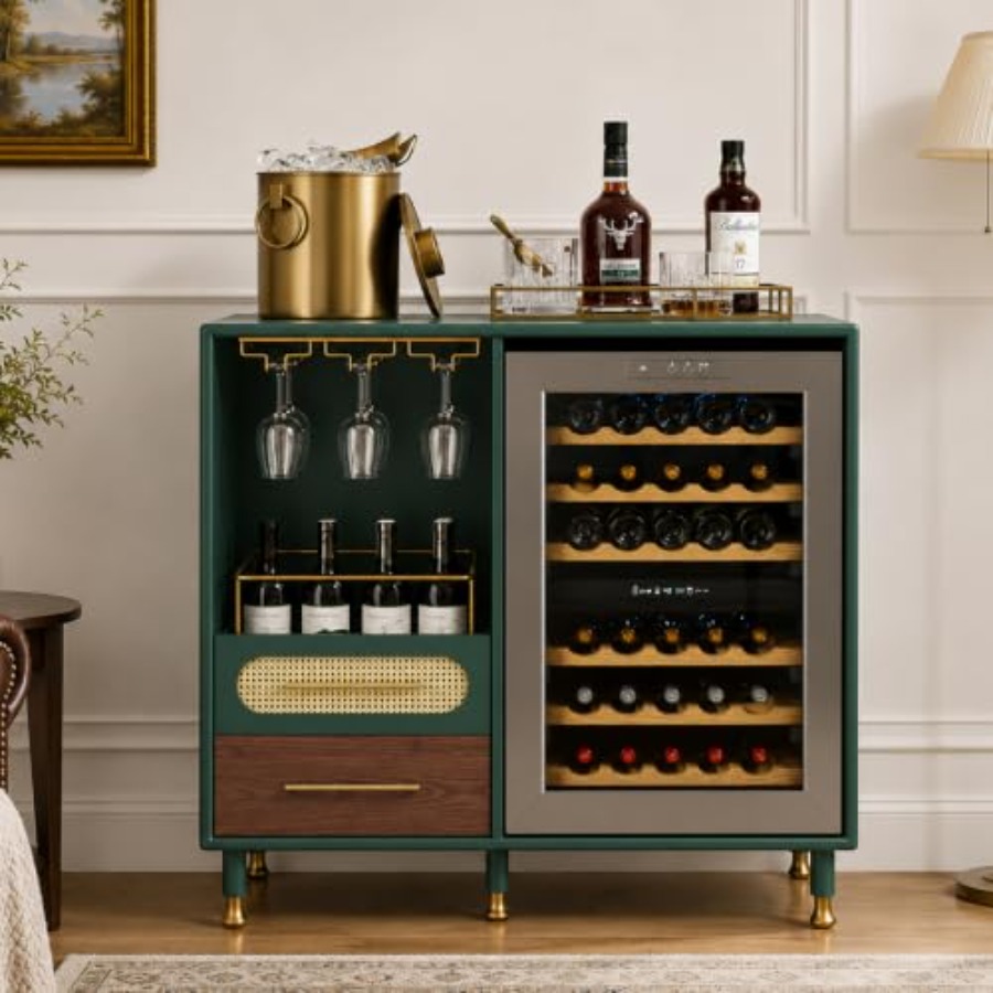 Bar Cabinet with Mini Fridge S - Home Bar And Fridge ulasan dan harga