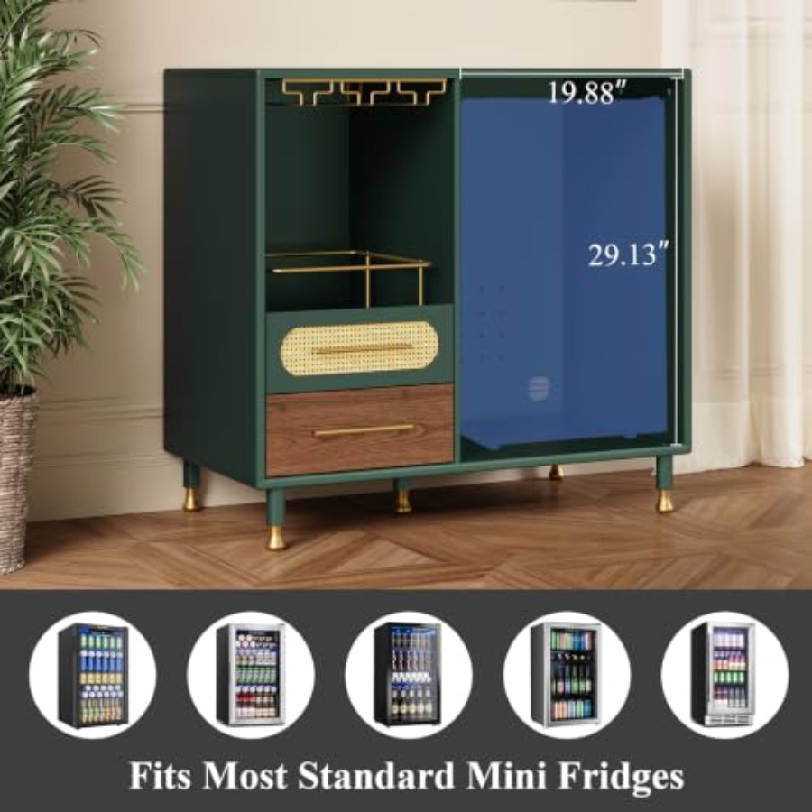 Bar Cabinet with Mini Fridge S - Home Bar And Fridge ulasan dan harga