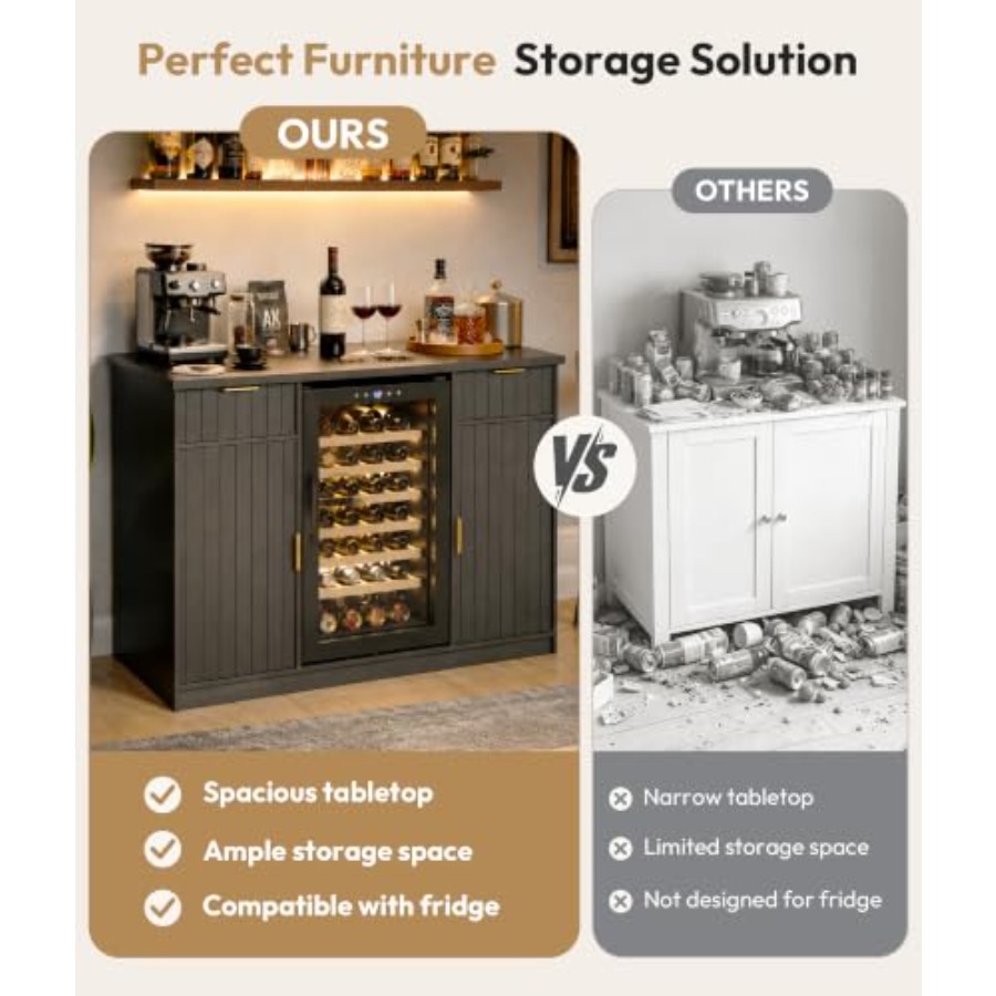 53 Coffee Bar Cabinet with Min - Home Bar And Fridge ulasan dan harga