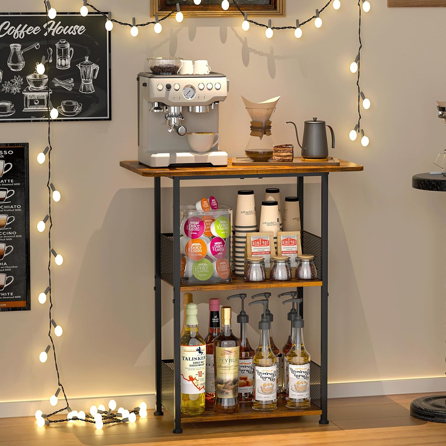 Mini Floor Standing Coffee Bar - Home Bar Setup ulasan dan harga